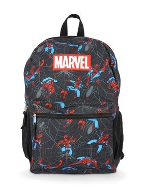 Marvel Black, Red & Blue Spider-Man Graphic Backpack for Boys W